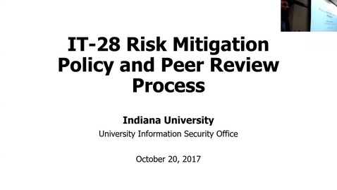 Thumbnail for Breakout session | IT-28 risk mitigation policy and peer review process