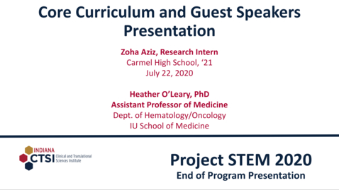 Thumbnail for Zoha Aziz Curriculum Presentation