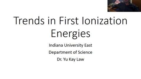 Thumbnail for Trends in First Ionization Energies