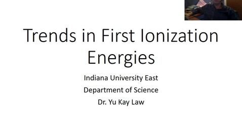 Thumbnail for entry Trends in First Ionization Energies