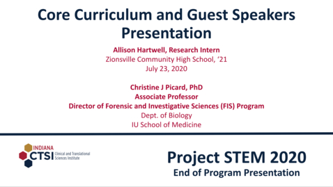 Thumbnail for Allison Hartwell Curriculum Presentation