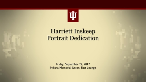 Thumbnail for Harriett Inskeep Portrait Dedication