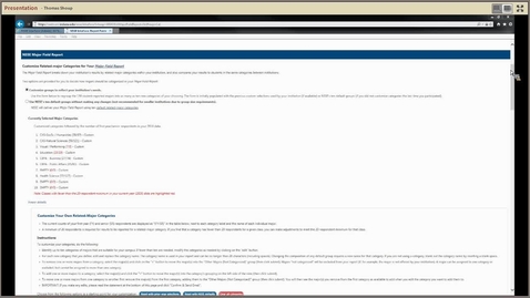 Thumbnail for MFR/DAR Editing NSSE Majors