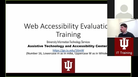 Thumbnail for entry Web Accessibility Evaluation