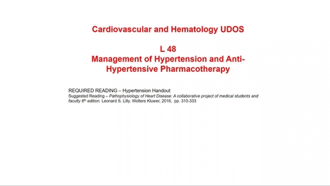 Thumbnail for Antihypertensive Drug Classes
