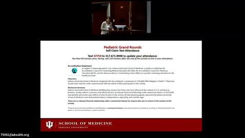 Thumbnail for entry &quot;Positive newborn screening for SCID: Now what?&quot; Pediatric Grand Rounds Lecture Series 2019