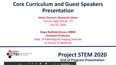 Thumbnail for entry Vamsi Duvvuri  Curriculum Presentation