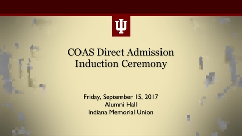 Thumbnail for COAS Direct Admission Induction Ceremony