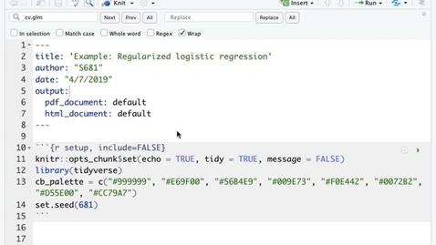 Thumbnail for Example: Regularized logistic regression