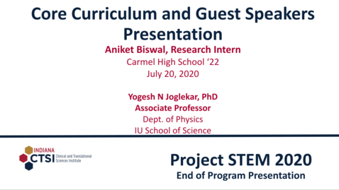 Thumbnail for Aniket Biswal Curriculum Presentation