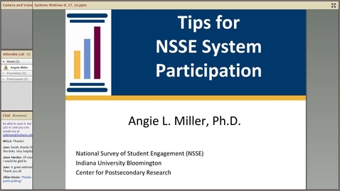 Thumbnail for entry Tips for NSSE System Participation