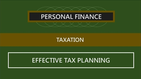 Thumbnail for entry F260 03-3 Effective Tax Planning