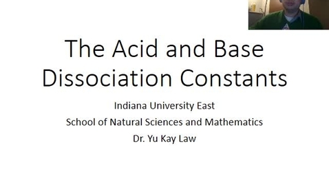 Thumbnail for entry The Acid and Base Dissociation Constants
