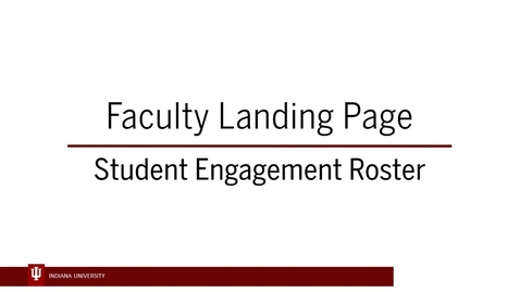Thumbnail for entry SER 1 - Faculty Landing Page