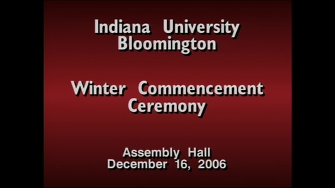 Thumbnail for 2006 Winter Commencement