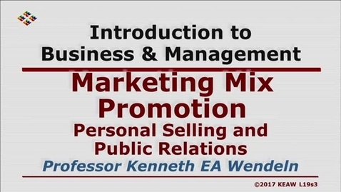 Thumbnail for W200 19-3 Personal Selling and Public Relations