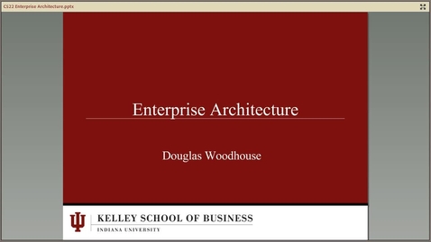Thumbnail for dwoodhou MP4s_C522 Woodhouse II_C522 Summer 2013 Module 8 Enterprise Architecture