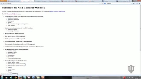 Thumbnail for Using the NIST Webbook