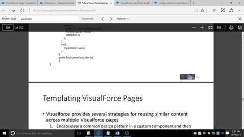 Thumbnail for SalesForce Apex Training - Session 11 on Visual Force Page﻿﻿