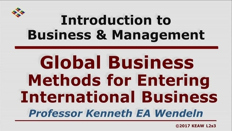 Thumbnail for entry W200 02-3 Methods for Entering International Business