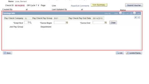 Thumbnail for Adjustment Voucher anatomy:  earnings info section