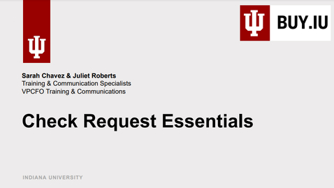 Thumbnail for Check Request Essentials