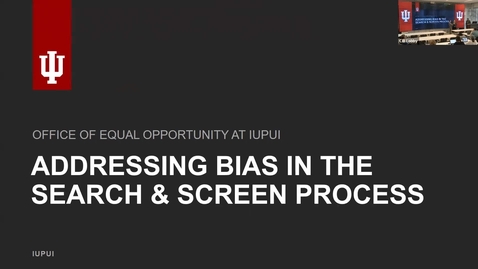 Thumbnail for entry ITLC Workshop: Addressing bias in the search &amp; screen process