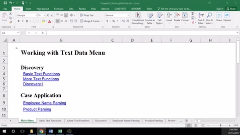 Thumbnail for K201 Lab Class 22 - Text Functions