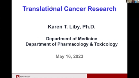 Thumbnail for entry Dr. Karen Liby - Cancer 