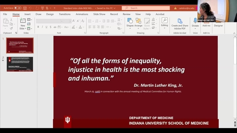 Thumbnail for entry Annual Martin Luther King Jr. Grand Rounds / Medicine Grand Rounds 1/19/2024: Kosali Simon, PhD, of the Indiana University Paul H. O’Neill School of Public and Environmental Affairs