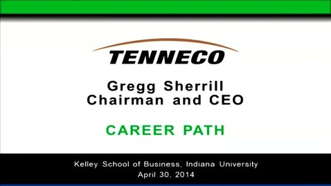 Thumbnail for Gregg Sherrill Career Path (April 2014)