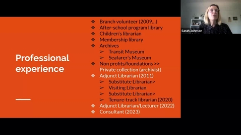 Thumbnail for Sarah C. Johnson,  LIS Industry Speaker Series