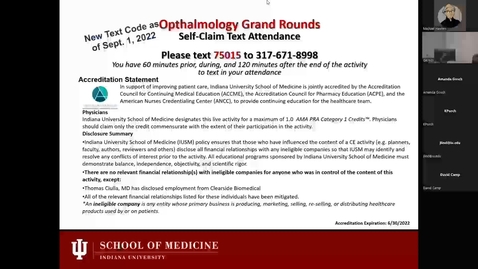 Thumbnail for entry Ophthalmology Grand Rounds, September 2022; Science of Disease: Retina