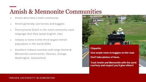 Thumbnail for What is Rural? A focus on Amish and Mennonite Communities