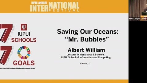 Thumbnail for entry Albert William: Saving Our Oceans - Making the World a Better Place with the SDGs