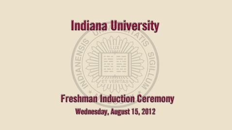 Thumbnail for entry 2012 Freshman Induction Ceremony