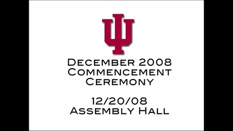 Thumbnail for 2008 Winter Commencement 