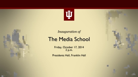 Thumbnail for entry Inauguration of the IU Media School and dedication of Ernie Pyle sculpture