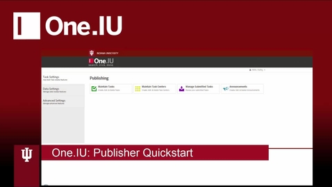Thumbnail for One.IU PUBLISHER Quickstart