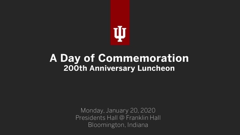 Thumbnail for entry A Day of Commemoration - 200th Anniversary Luncheon