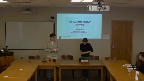 Thumbnail for 02/18/2019 Colloquium Series - Abbey Stemler: “Supracompetitive Privacy”