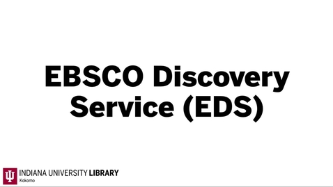 Thumbnail for EBSCO Discovery Service (EDS)