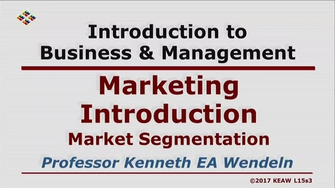 Thumbnail for entry X100 15-3 Market Segmentation