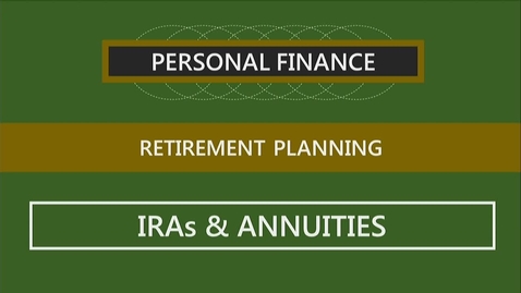 Thumbnail for entry F152 14-3 IRAs and Annuities
