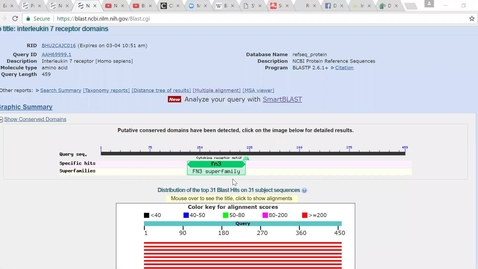 Thumbnail for Looking at BLAST - Evolutionary Maps and Conserved Domains/Motifs