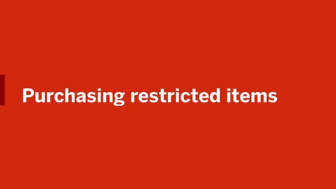 Thumbnail for Purchasing Restricted Items