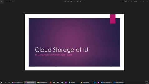 Thumbnail for entry Video 1: Cloud Storage at IU