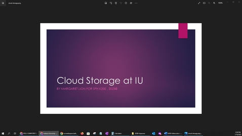 Thumbnail for Video 1: Cloud Storage at IU