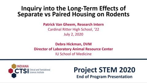 Thumbnail for Patrick Van Gheem Mentor Presentation