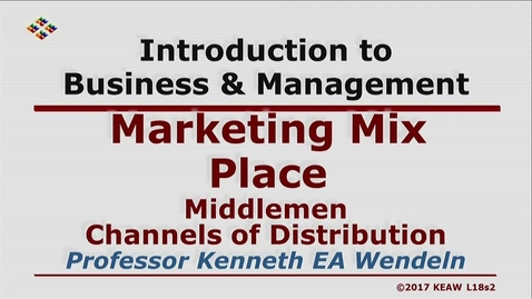 Thumbnail for X100 18-2 Middlemen Channels of Distribution